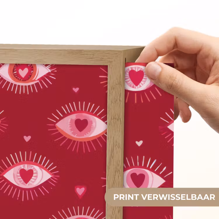 Ogen - Patroon - Roze - Donkerrood Light Box met batterij (Wandlamp) middel 907 -USP_websiteprintNL