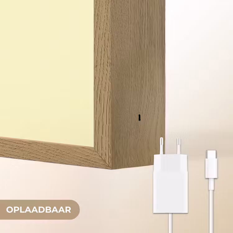 Oh darling - Geel - Hart Light Box met batterij (Wandlamp) middel -USP_websiteoplaadbaarNL
