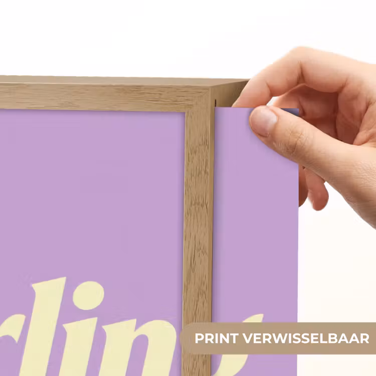 Oh darling - Hart - Paars Light Box met batterij (Wandlamp) middel -USP_websiteprintNL