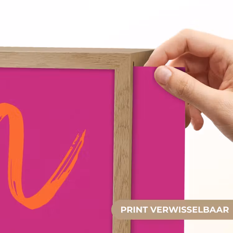 Oh la la - Oranje - Roze Light Box met batterij (Wandlamp) middel -USP_websiteprintNL