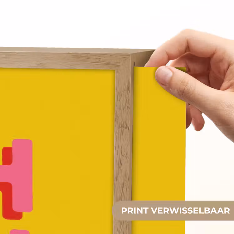 Oh ok - 3D - Geel - Roze Light Box met batterij (Wandlamp) middel -USP_websiteprintNL