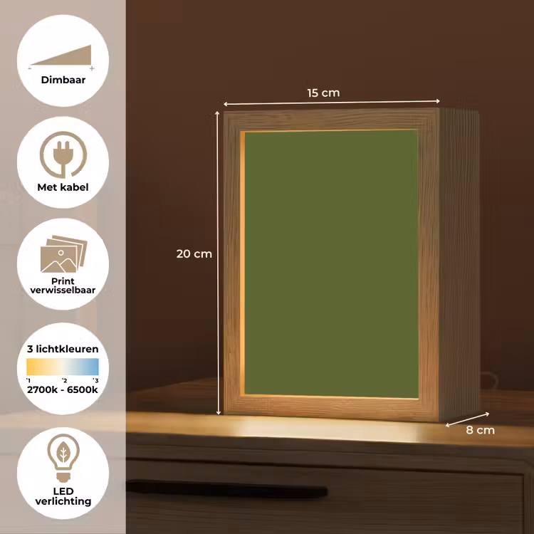 Olive - Drab - Groen Light Box met kabel (Wandlamp) klein 929 -USP_websiteoverzichtNL