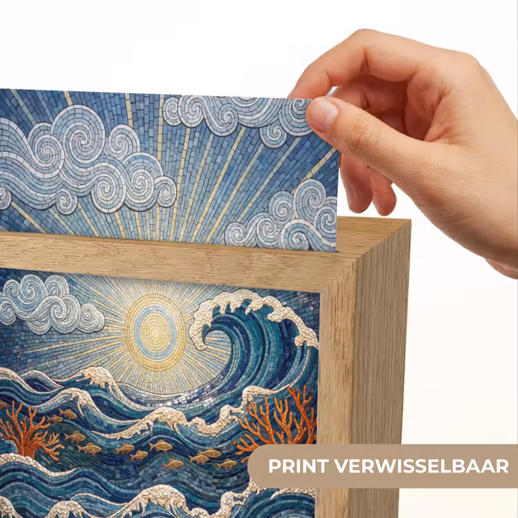 Onderwater - Koraal - Vis - Natuur - Kunst Light Box met kabel (Wandlamp) klein -USP_websiteprintNL