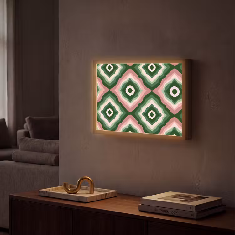 Ontwerp - Organisch - Kleurrijk Light Box met batterij (Wandlamp) middel 907 -sfeer1