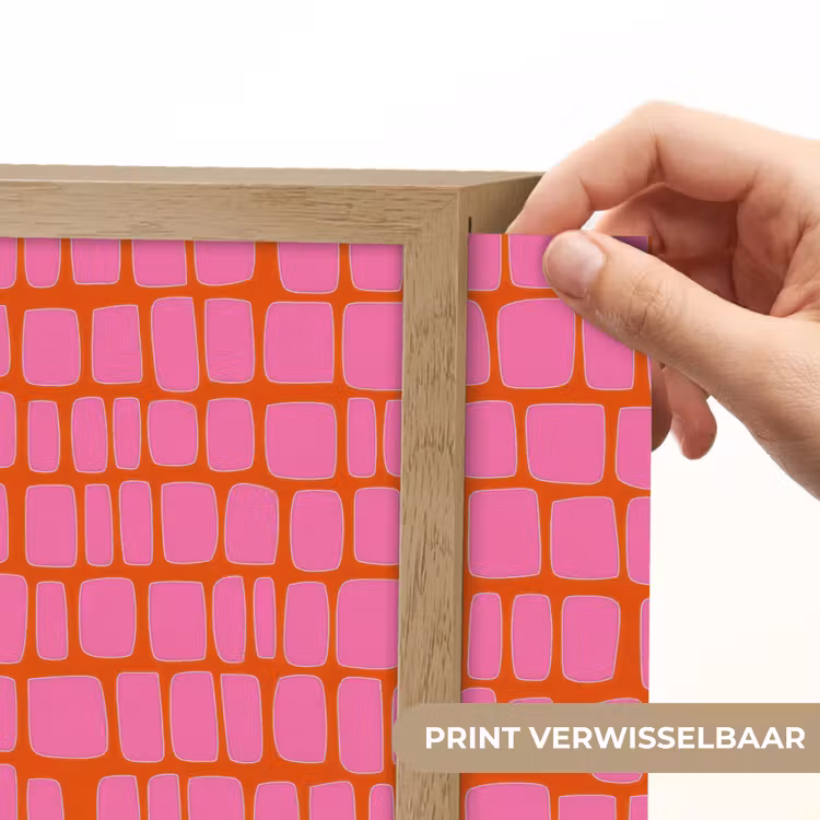 Organisch - Raster - Roze Light Box met batterij (Wandlamp) middel 907 -USP_websiteprintNL