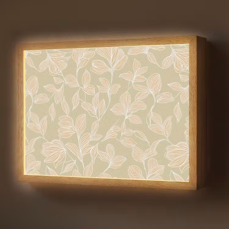 Organisch - Subtiel - Groen Light Box met batterij (Wandlamp) middel 907 -z3d_website