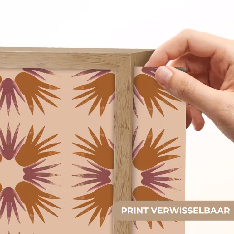 Ornament - Patroon - Oker Light Box met batterij (Wandlamp) middel 907 -USP_websiteprintNL