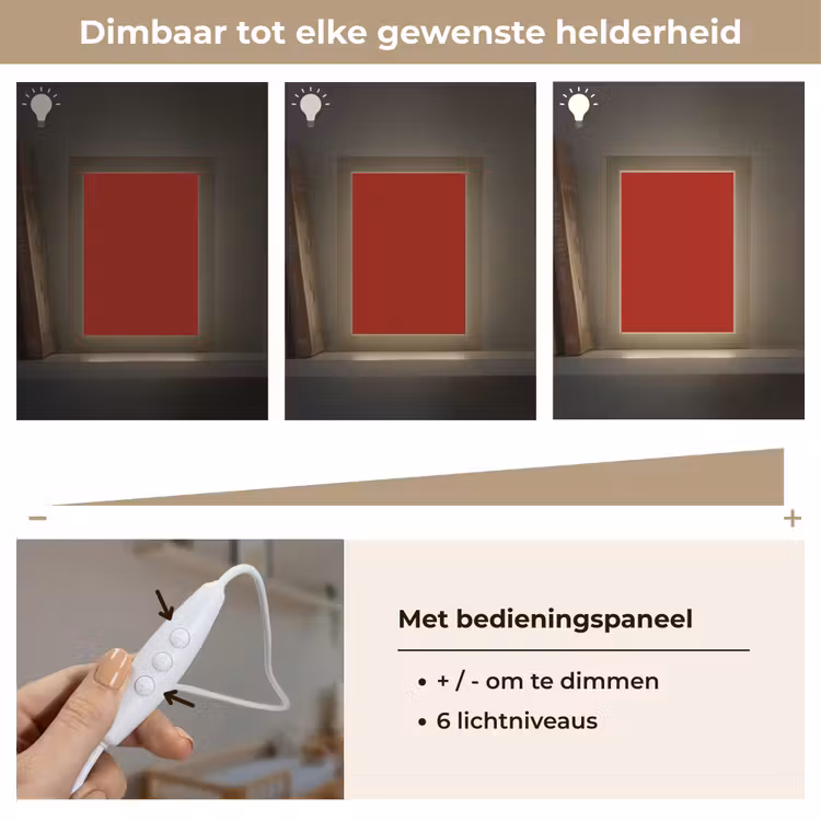 Oxblood - Maroon - Rood Light Box met kabel (Wandlamp) klein 929 -USP_dimbaarNL