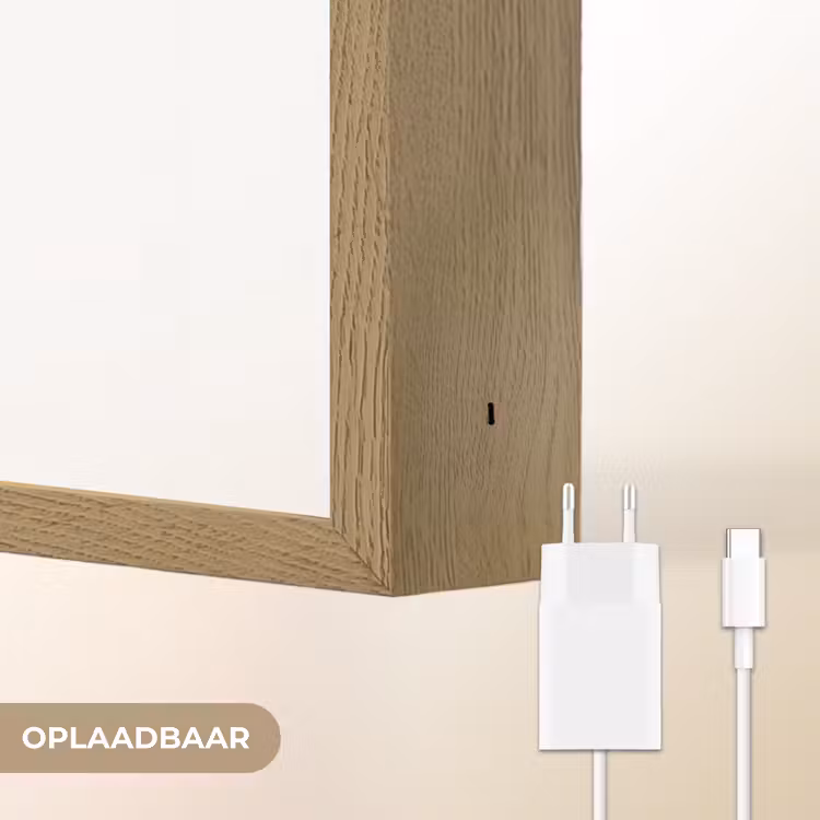 Paard - Springen - Modern Light Box met batterij (Wandlamp) middel -USP_websiteoplaadbaarNL