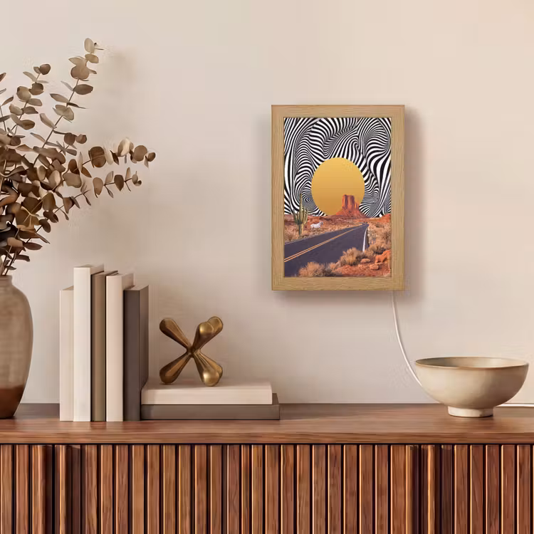 Lightbox - Wandlamp - Paard - Woestijn - Natuur - Paard - Woestijn - Natuur Light Box met kabel (Wandlamp) klein
