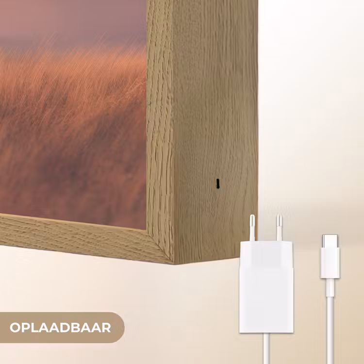 Paard - Wolken - Open veld Light Box met batterij (Wandlamp) middel -USP_websiteoplaadbaarNL