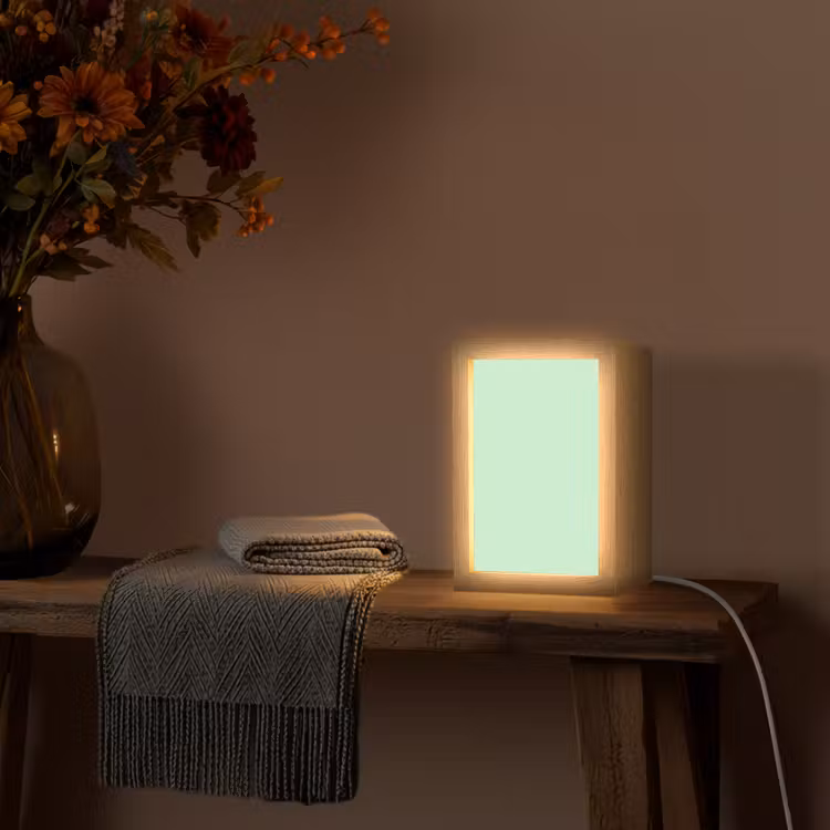 Pale - Mint - Groen Light Box met kabel (Wandlamp) klein 929 -sfeer4