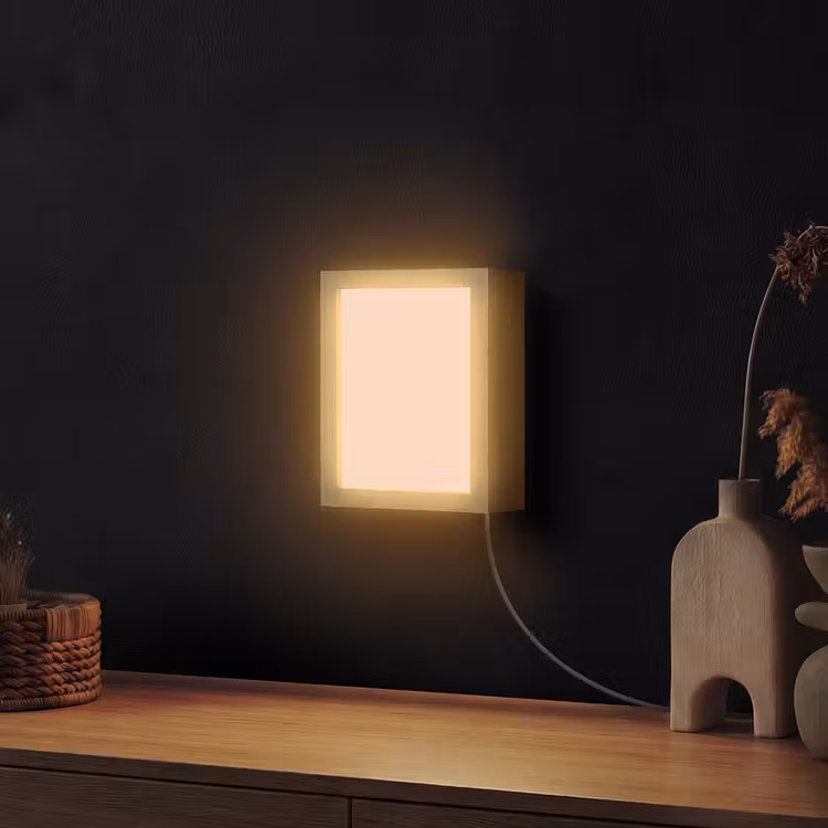 Pale - Peach - Nude Light Box met kabel (Wandlamp) klein 929 -sfeer1