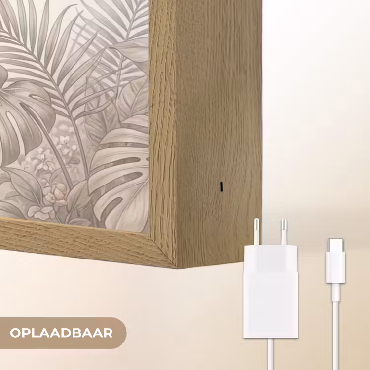 Papagaai - Jungle - Tropisch Light Box met batterij (Wandlamp) middel -USP_websiteoplaadbaarNL