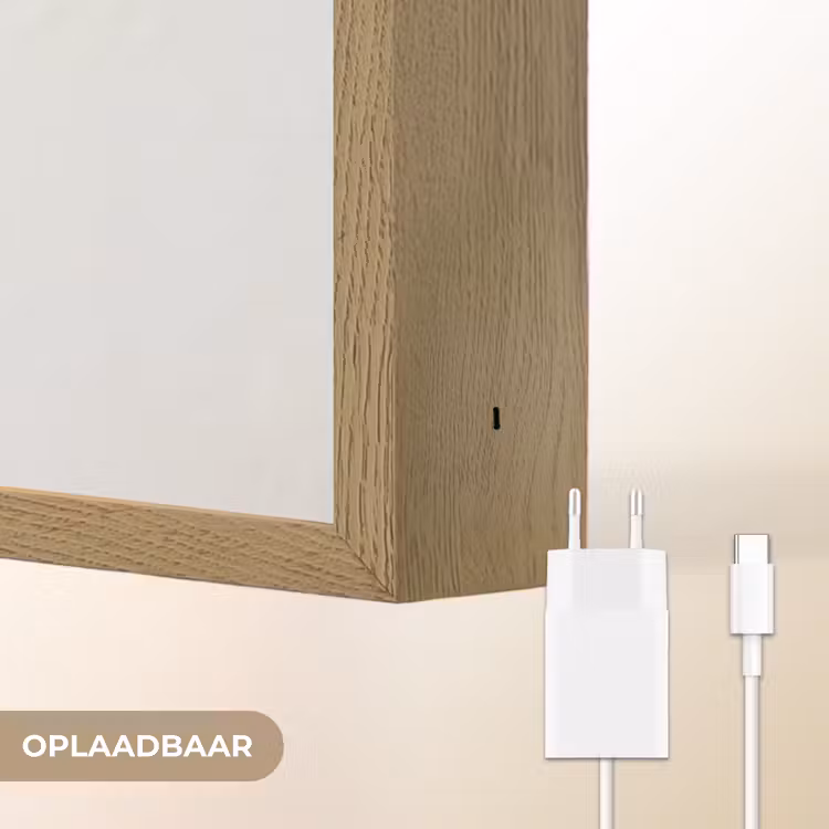Papavers - Botanisch - Roze Light Box met batterij (Wandlamp) middel -USP_websiteoplaadbaarNL