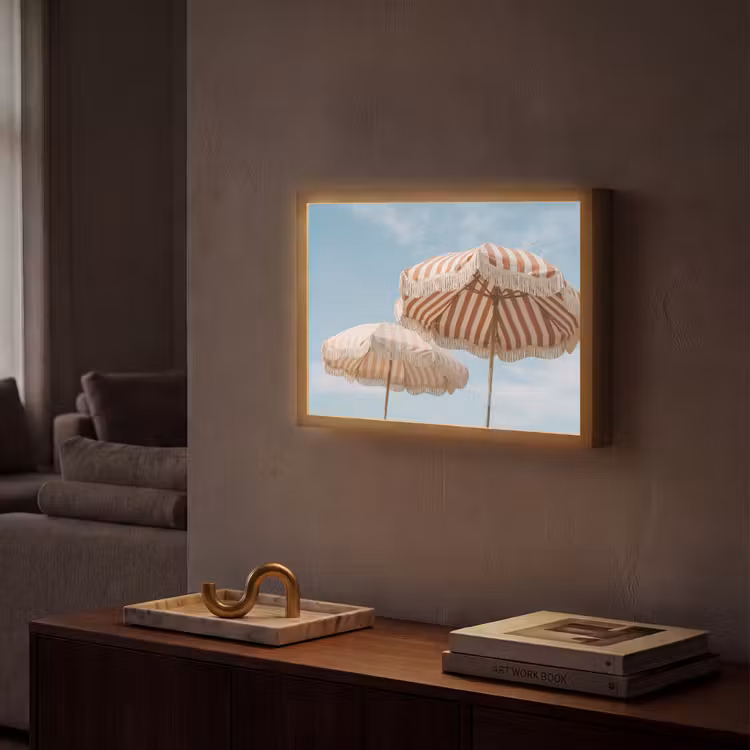 Parasol - Lucht - Rood Light Box met batterij (Wandlamp) middel -sfeer1