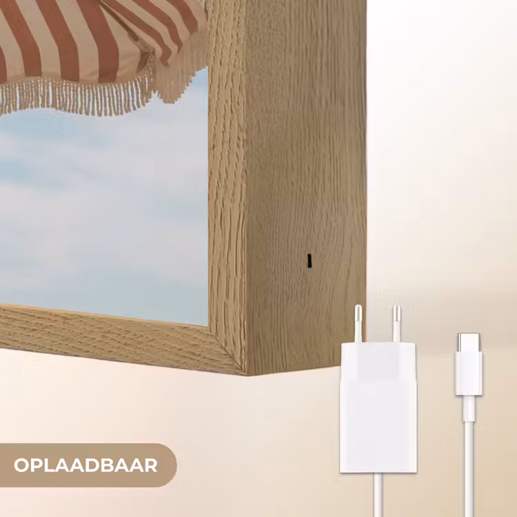 Parasol - Lucht - Rood Light Box met batterij (Wandlamp) middel -USP_websiteoplaadbaarNL
