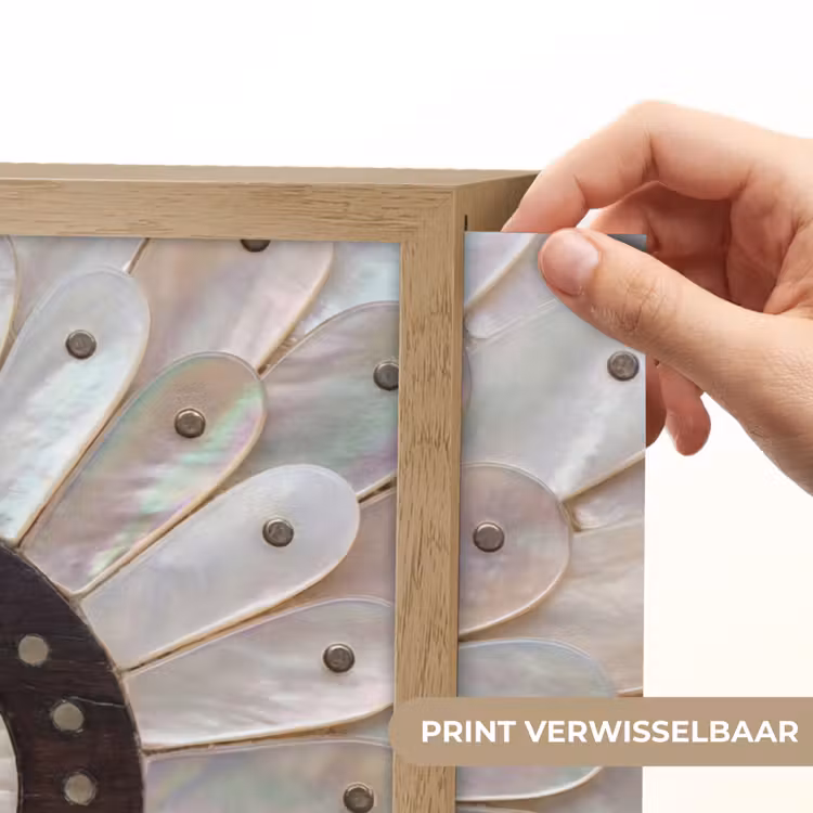 Parelmoer - Patroon - Decoratie - Ambacht - Wit Light Box met batterij (Wandlamp) middel -USP_websiteprintNL