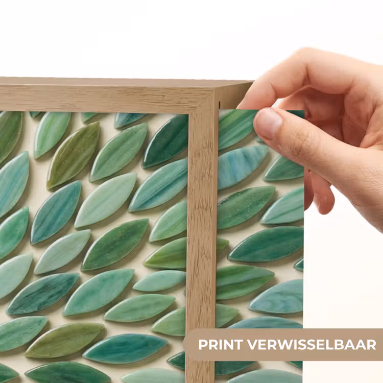Patroon - Blad - Groen - Abstract Light Box met batterij (Wandlamp) middel -USP_websiteprintNL