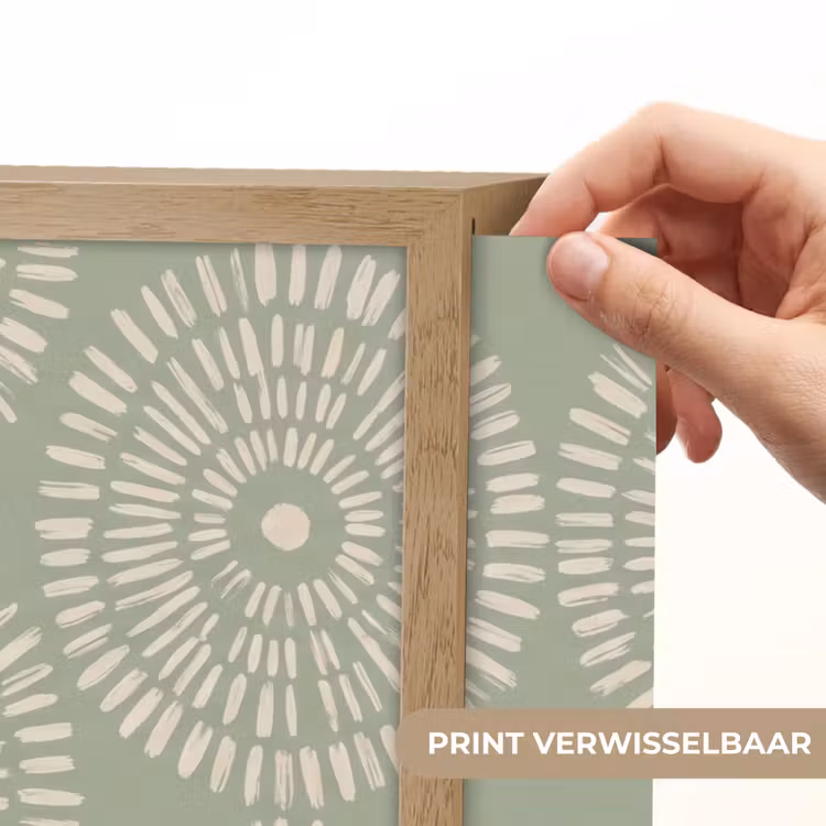 Patroon - Cirkels - Abstract - Modern - Groen Light Box met batterij (Wandlamp) middel -USP_websiteprintNL