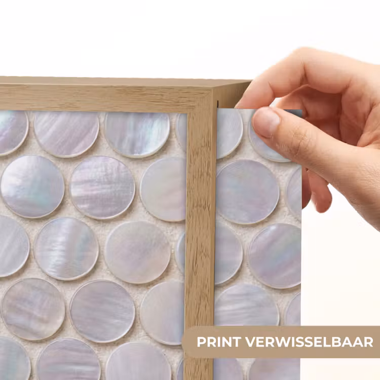Patroon - Cirkels - Abstract - Modern - Wit Light Box met batterij (Wandlamp) middel -USP_websiteprintNL