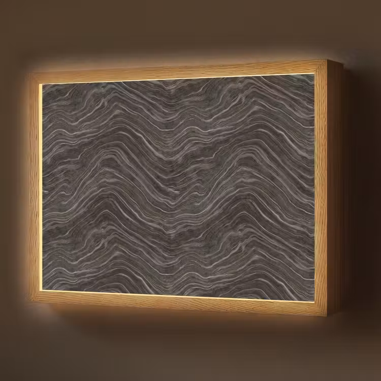 Patroon - Contrast - Antraciet Light Box met batterij (Wandlamp) middel 907 -z3d_website