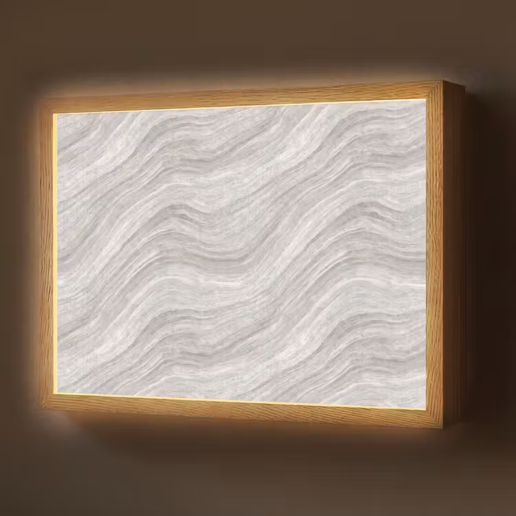 Patroon - Helder - Wit - Grijs Light Box met batterij (Wandlamp) middel 907 -z3d_website