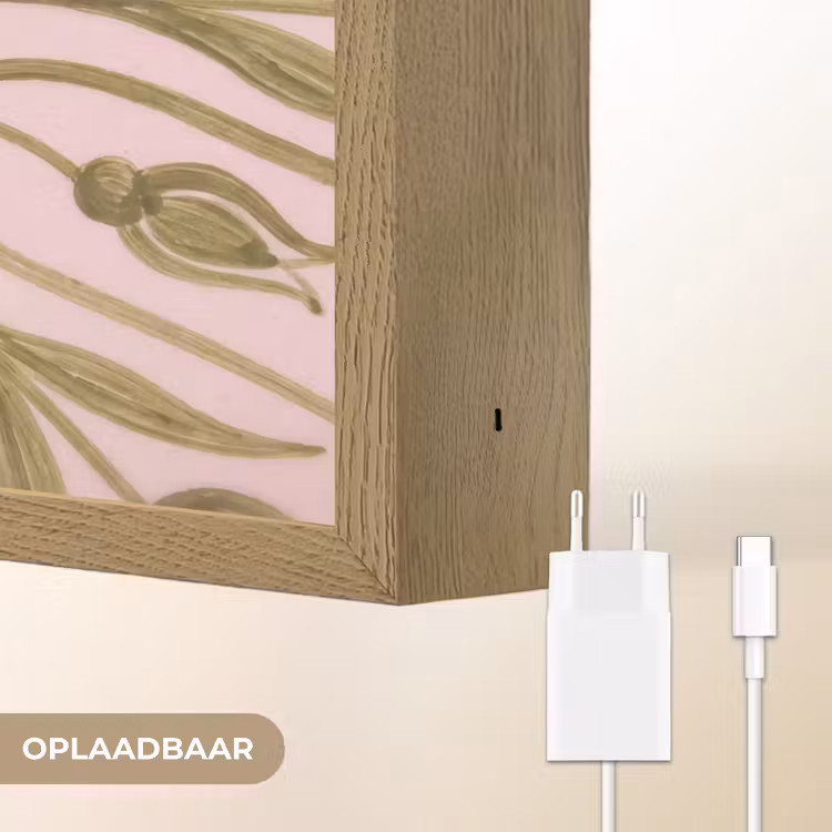 Patroon - Mandala - Decoratie - Abstract - Groen Light Box met batterij (Wandlamp) middel -USP_websiteoplaadbaarNL