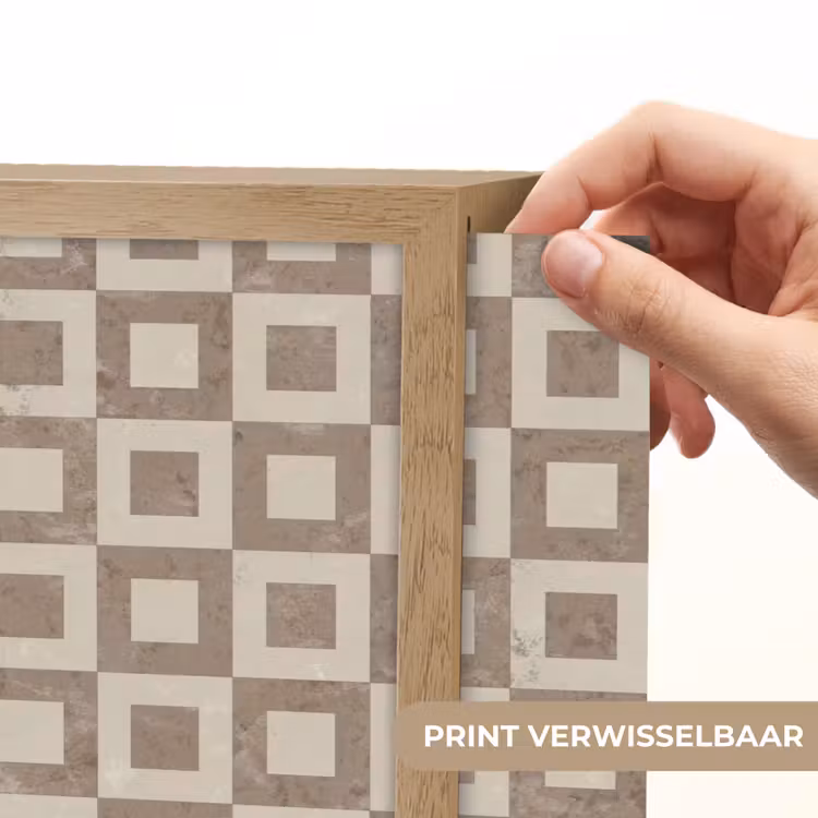 Patroon - Marmer - Beige Light Box met batterij (Wandlamp) middel 907 -USP_websiteprintNL