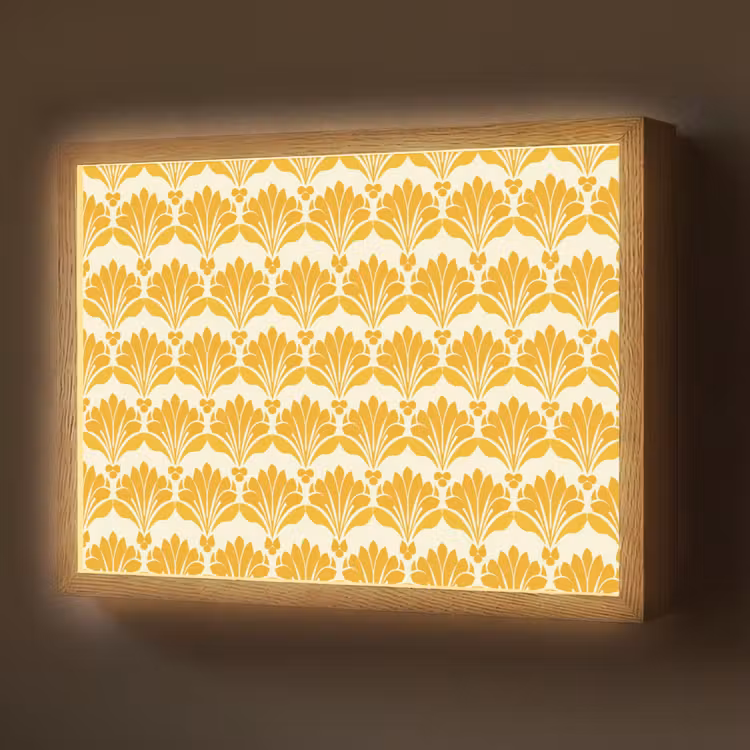 Patroon - Motief - Geel Light Box met batterij (Wandlamp) middel 907 -z3d_website