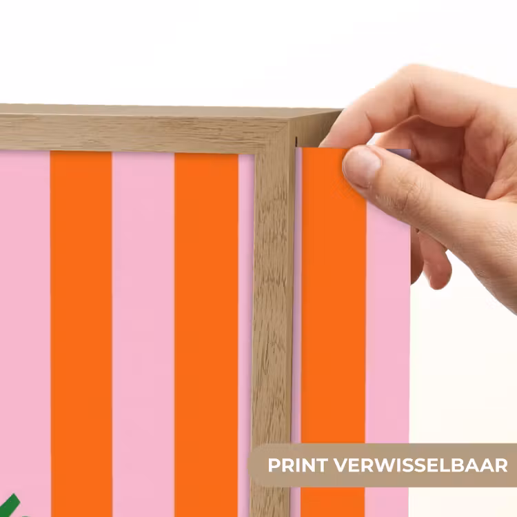 Patroon - Oranje - Fijn - Strepen Light Box met batterij (Wandlamp) middel -USP_websiteprintNL