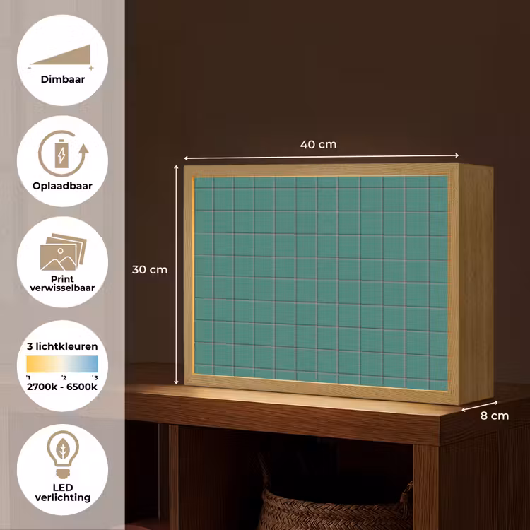 Patroon - Patroon - Smaragd Light Box met batterij (Wandlamp) middel 907 -USP_websiteoverzichtNL