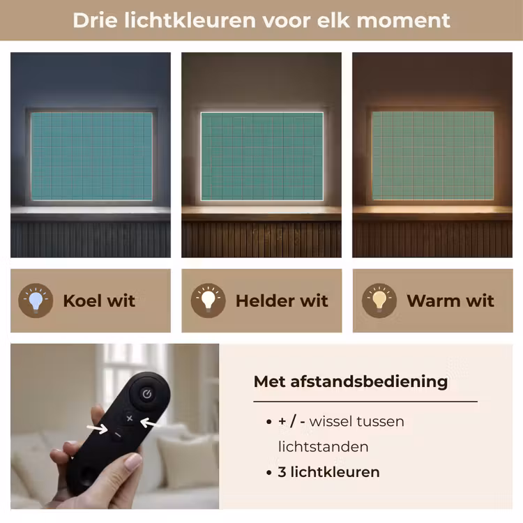 Patroon - Patroon - Smaragd Light Box met batterij (Wandlamp) middel 907 -USP_lichtkleurNL