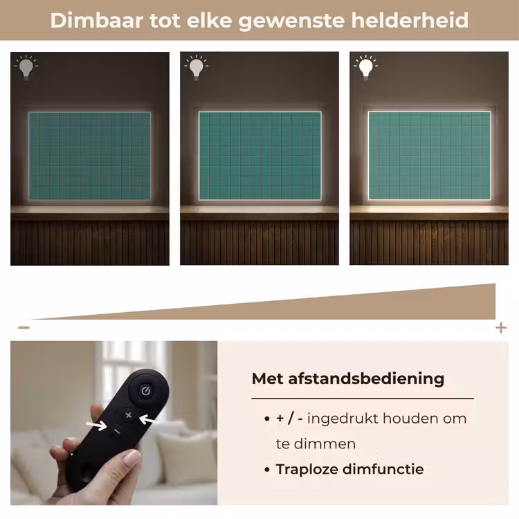 Patroon - Patroon - Smaragd Light Box met batterij (Wandlamp) middel 907 -USP_dimbaarNL