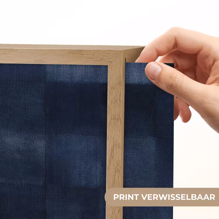 Patroon - Ruit - Marineblauw Light Box met batterij (Wandlamp) middel 907 -USP_websiteprintNL