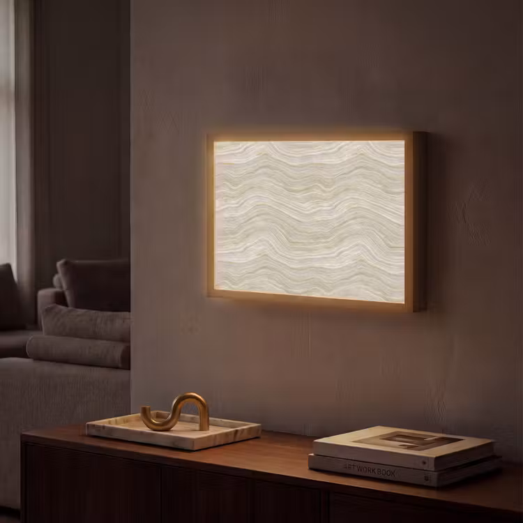 Patroon - Sereen - Groen Light Box met batterij (Wandlamp) middel 907 -sfeer1
