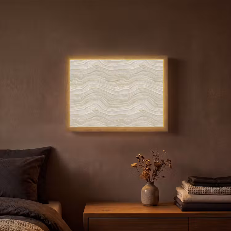 Patroon - Sereen - Groen Light Box met batterij (Wandlamp) middel 907 -sfeer4