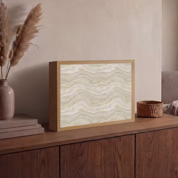 Patroon - Sereen - Groen Light Box met batterij (Wandlamp) middel 907 -sfeer2