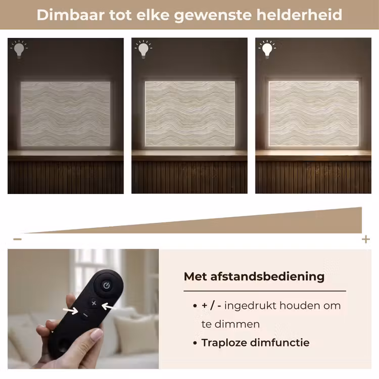 Patroon - Sereen - Groen Light Box met batterij (Wandlamp) middel 907 -USP_dimbaarNL