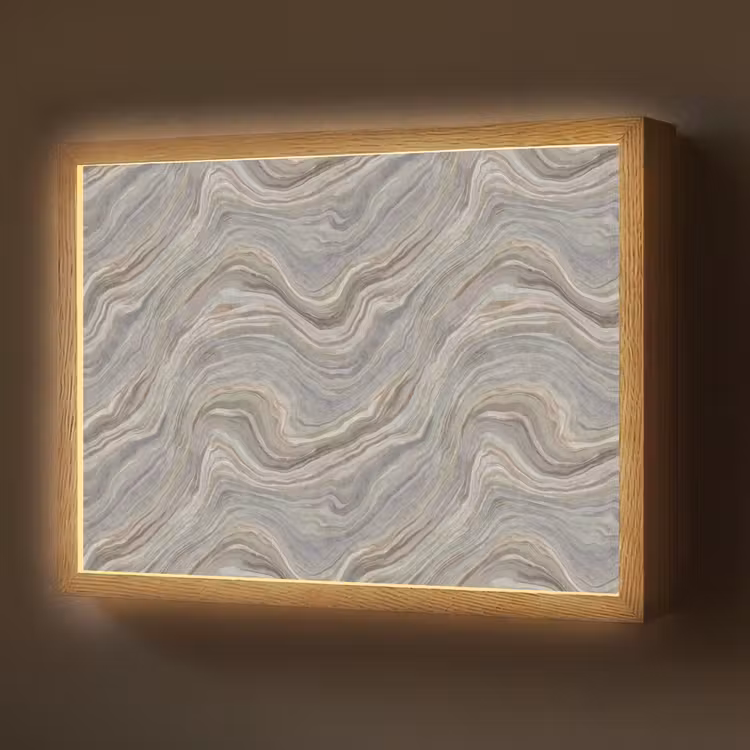 Patroon - Sereen - Paars - Groen Light Box met batterij (Wandlamp) middel 907 -z3d_website