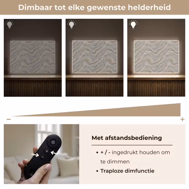 Patroon - Sereen - Paars - Groen Light Box met batterij (Wandlamp) middel 907 -USP_dimbaarNL