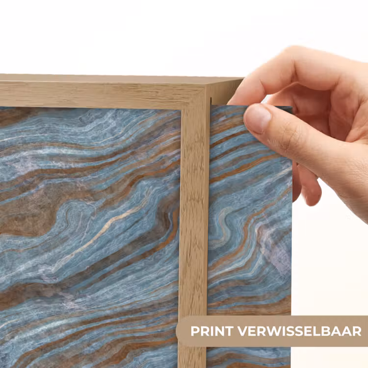 Patroon - Steen - Blauw Light Box met batterij (Wandlamp) middel 907 -USP_websiteprintNL