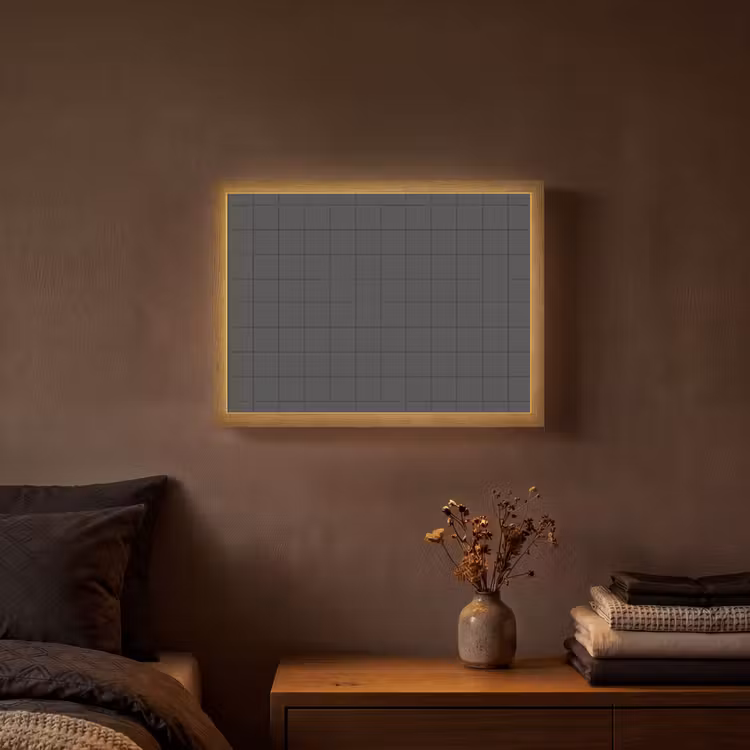 Patroon - Tegel - Antraciet Light Box met batterij (Wandlamp) middel 907 -sfeer4