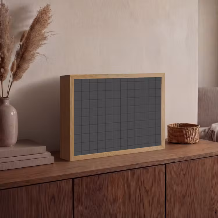 Patroon - Tegel - Antraciet Light Box met batterij (Wandlamp) middel 907 -sfeer2