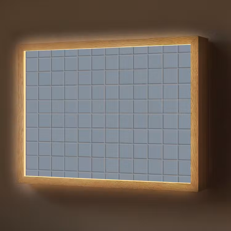 Patroon - Tegel - Blauwgrijs Light Box met batterij (Wandlamp) middel 907 -z3d_website