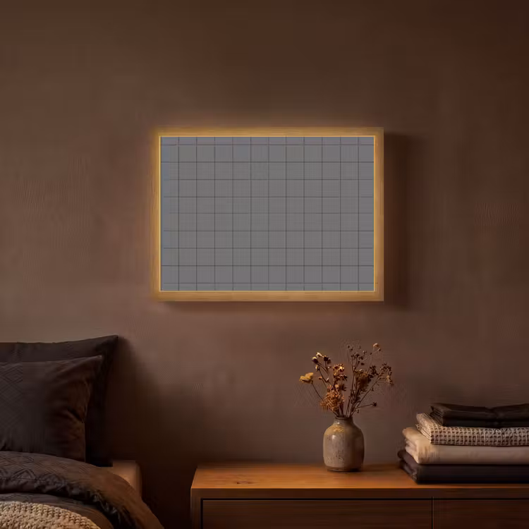 Patroon - Tegel - Grafiet - Grijs Light Box met batterij (Wandlamp) middel 907 -sfeer4