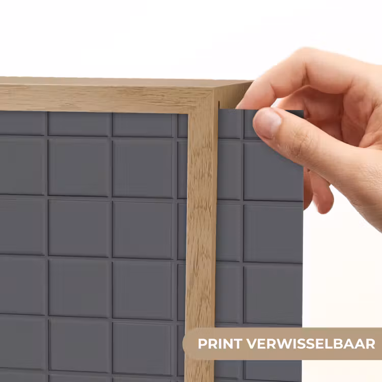 Patroon - Tegel - Grafiet - Grijs Light Box met batterij (Wandlamp) middel 907 -USP_websiteprintNL