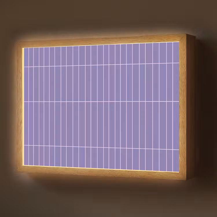Patroon - Tegel - Lila Light Box met batterij (Wandlamp) middel 907 -z3d_website