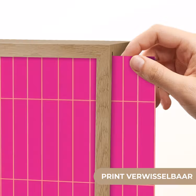 Patroon - Tegel - Magenta - Roze Light Box met batterij (Wandlamp) middel 907 -USP_websiteprintNL