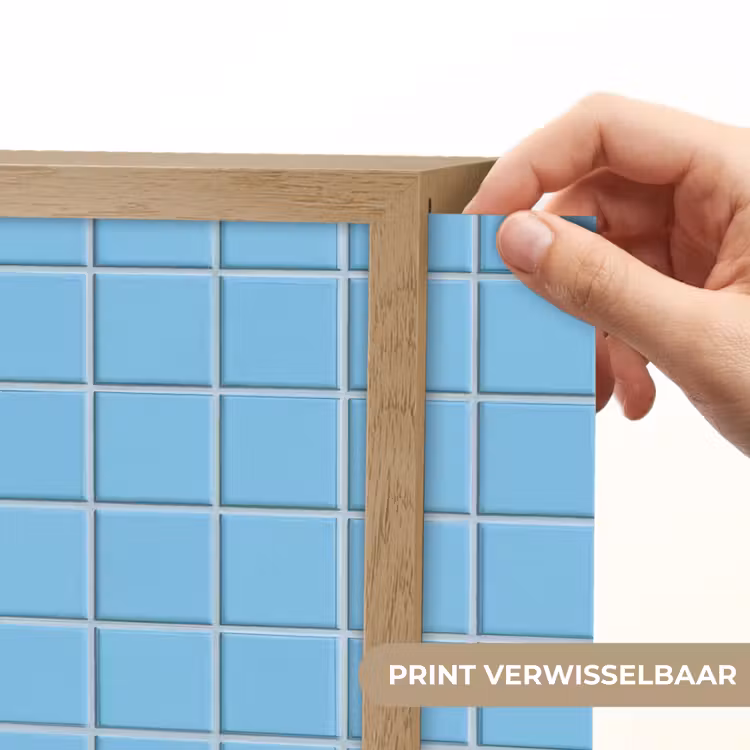 Patroon - Tegel - Pastel - Blauw Light Box met batterij (Wandlamp) middel 907 -USP_websiteprintNL